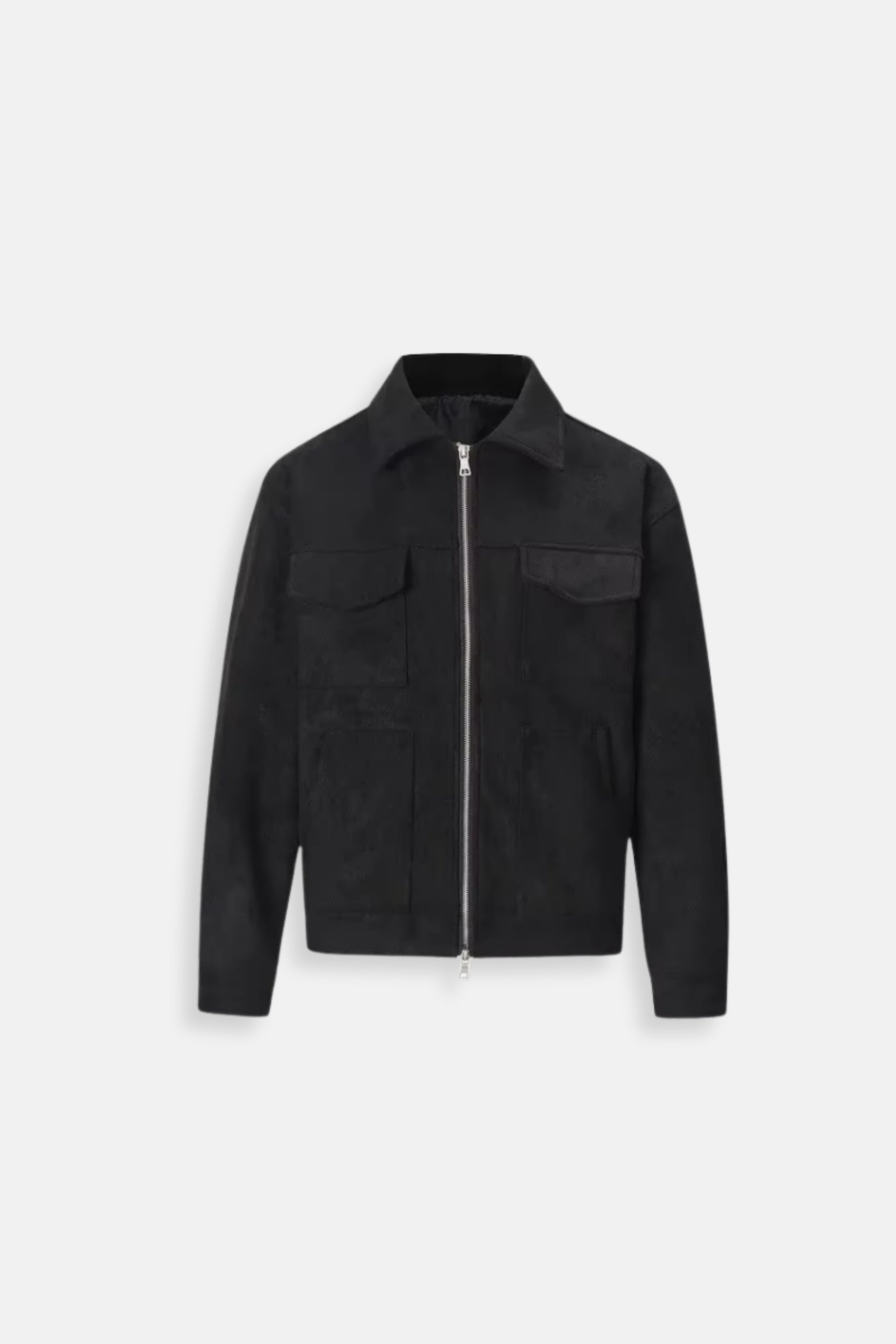 Luxe suede jack zwart