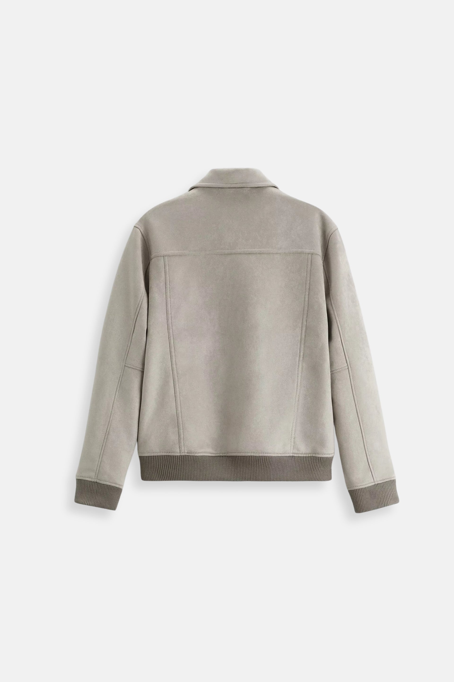 Luxe suede jack licht beige