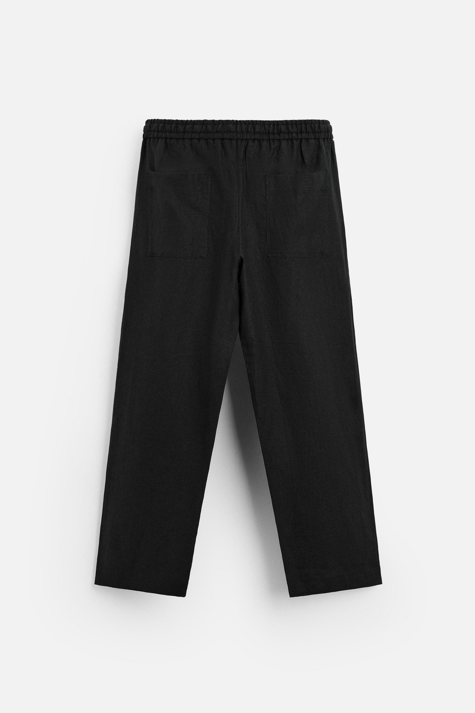 Linnen broek licht zwart