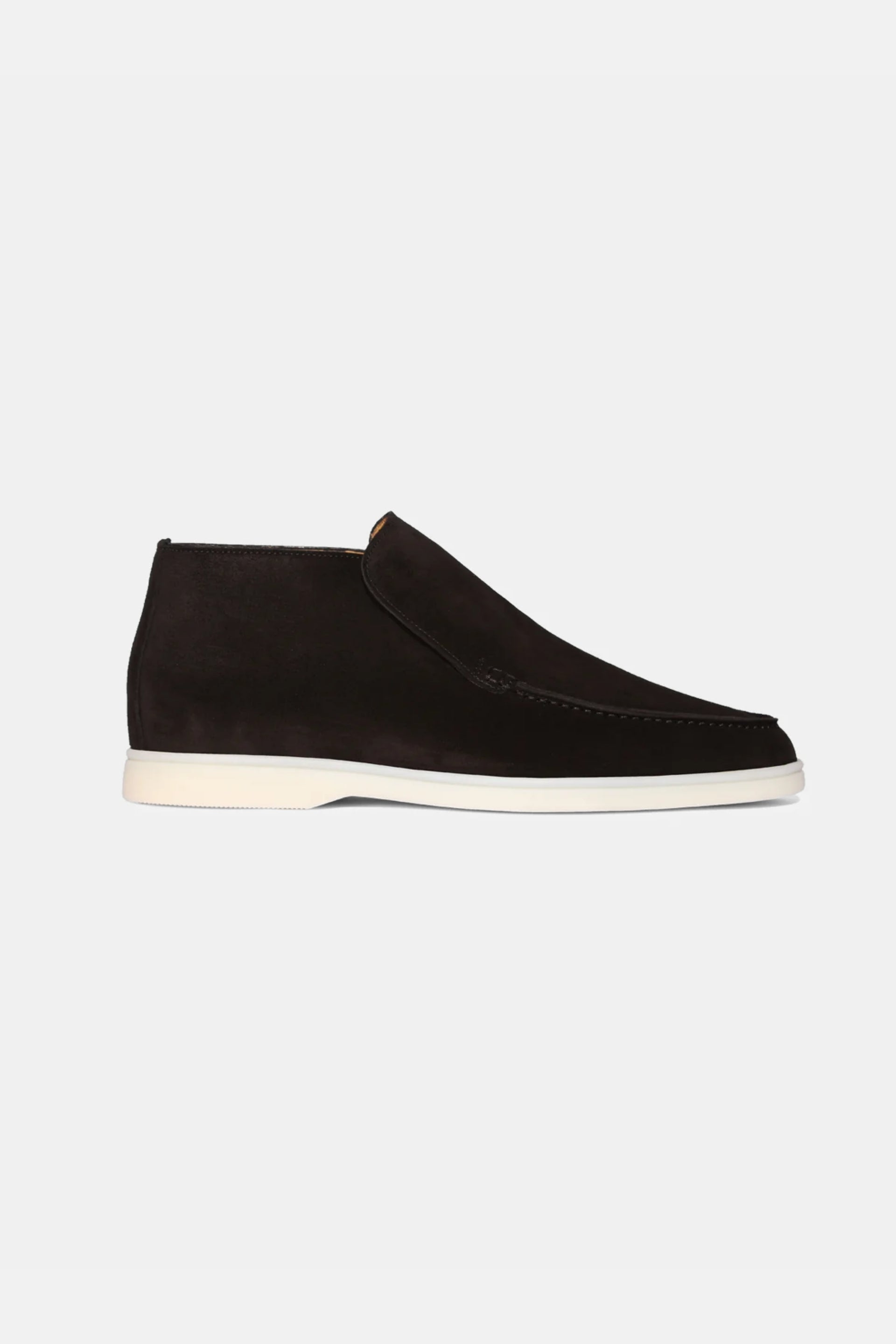 Hoge suede loafers zwart