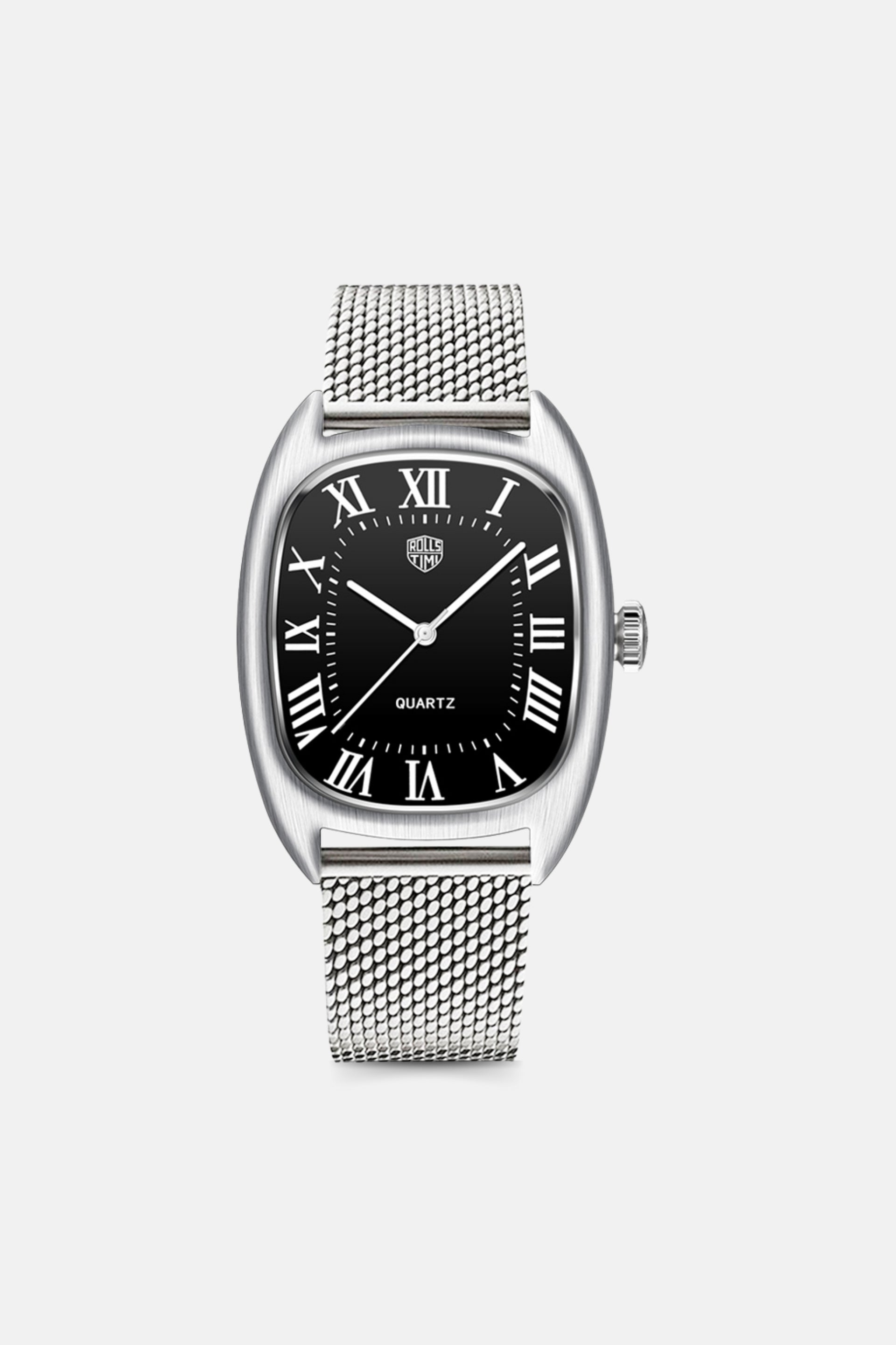 Classic horloge vierkant zilver / zwart