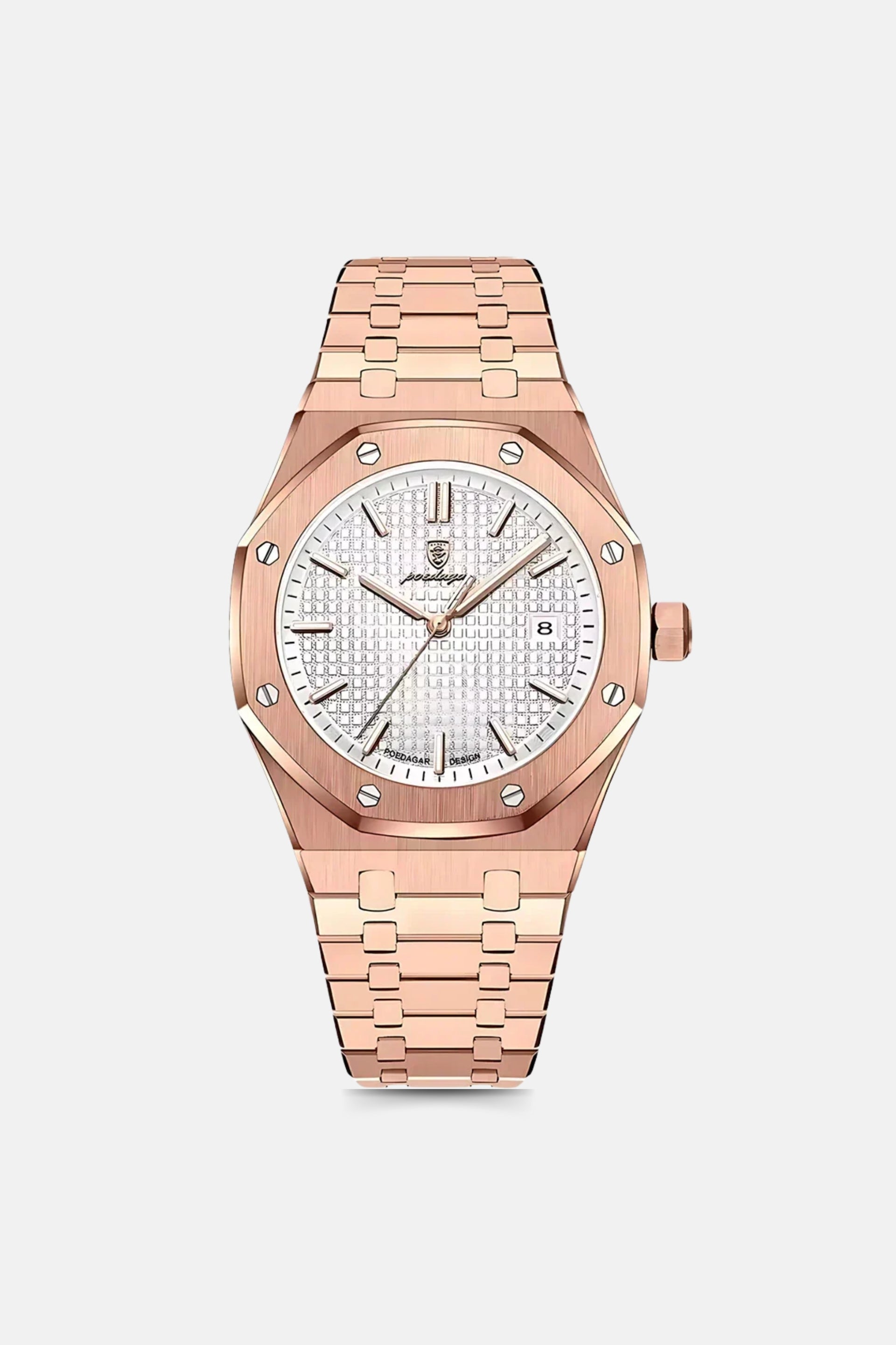 Royal horloge rose wit