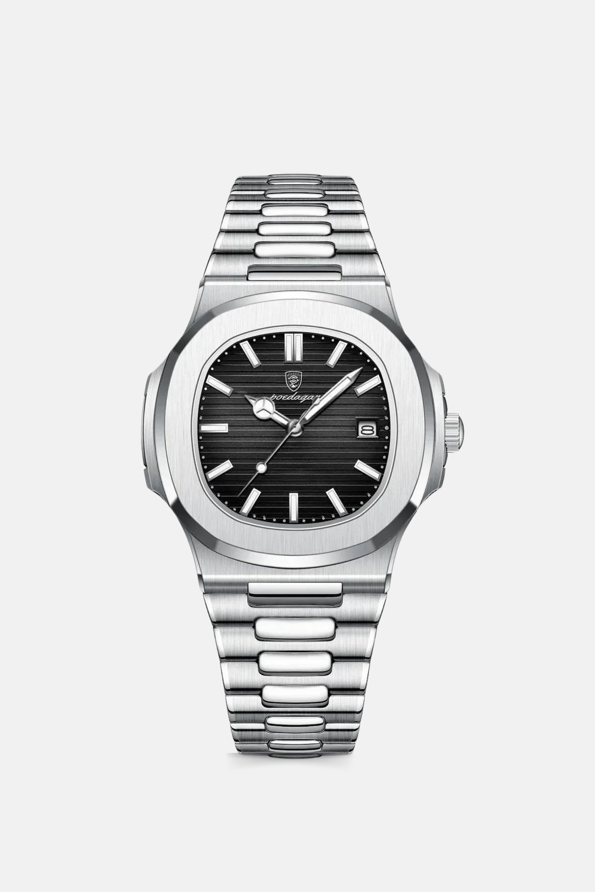 Monaco horloge zilver zwart