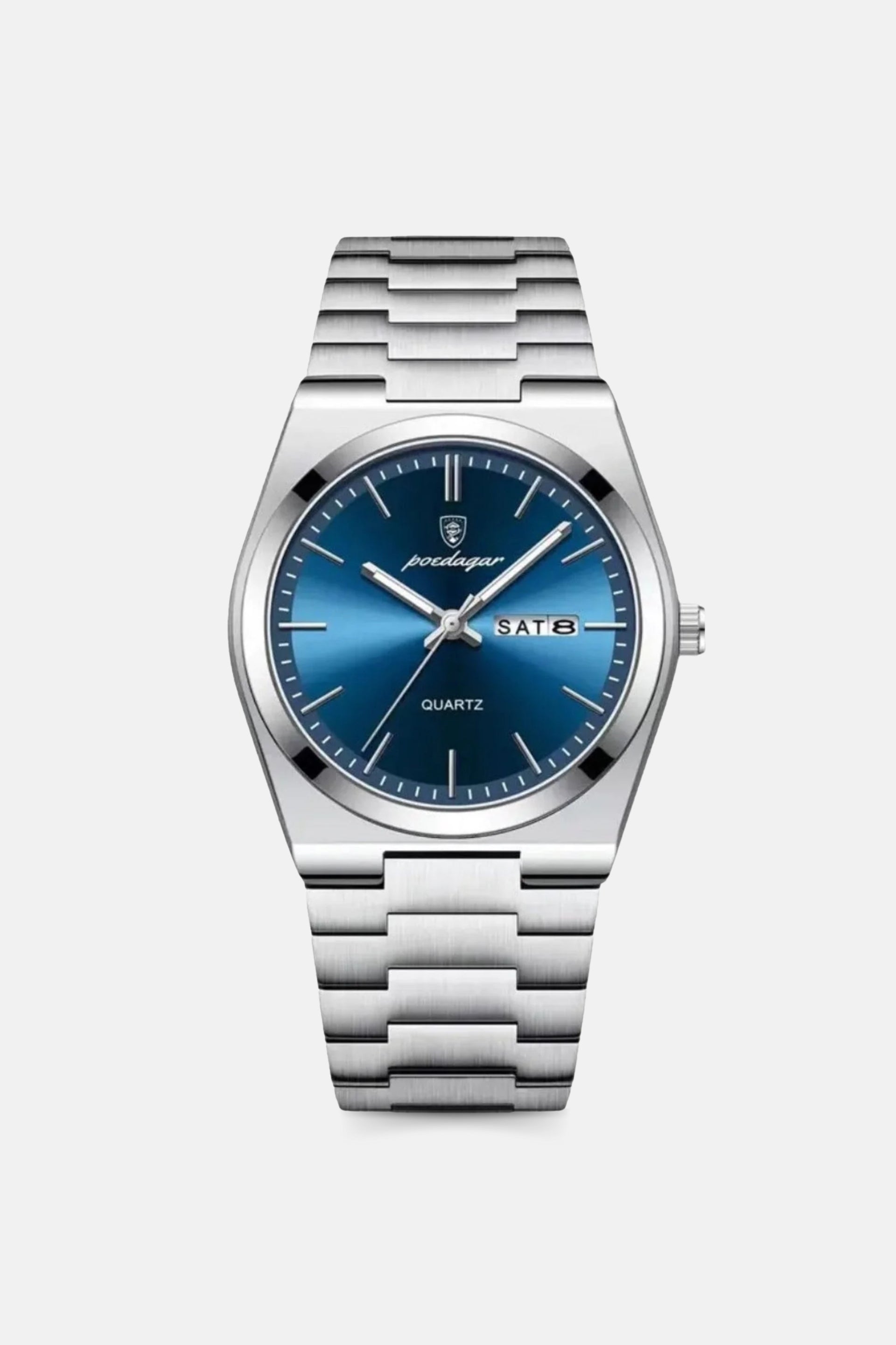 Catalonia horloge zilver blauw