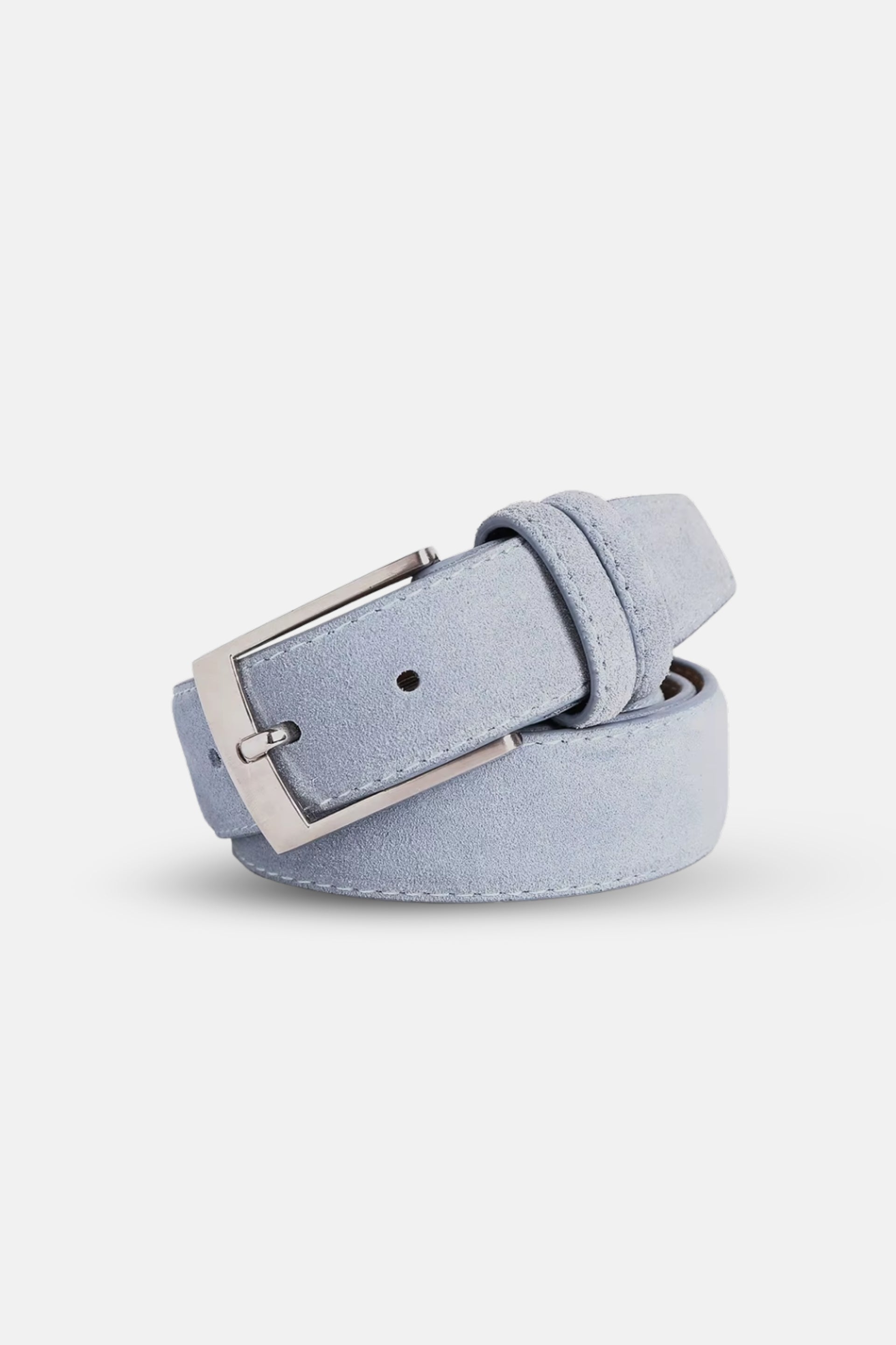Suede riem sky blauw