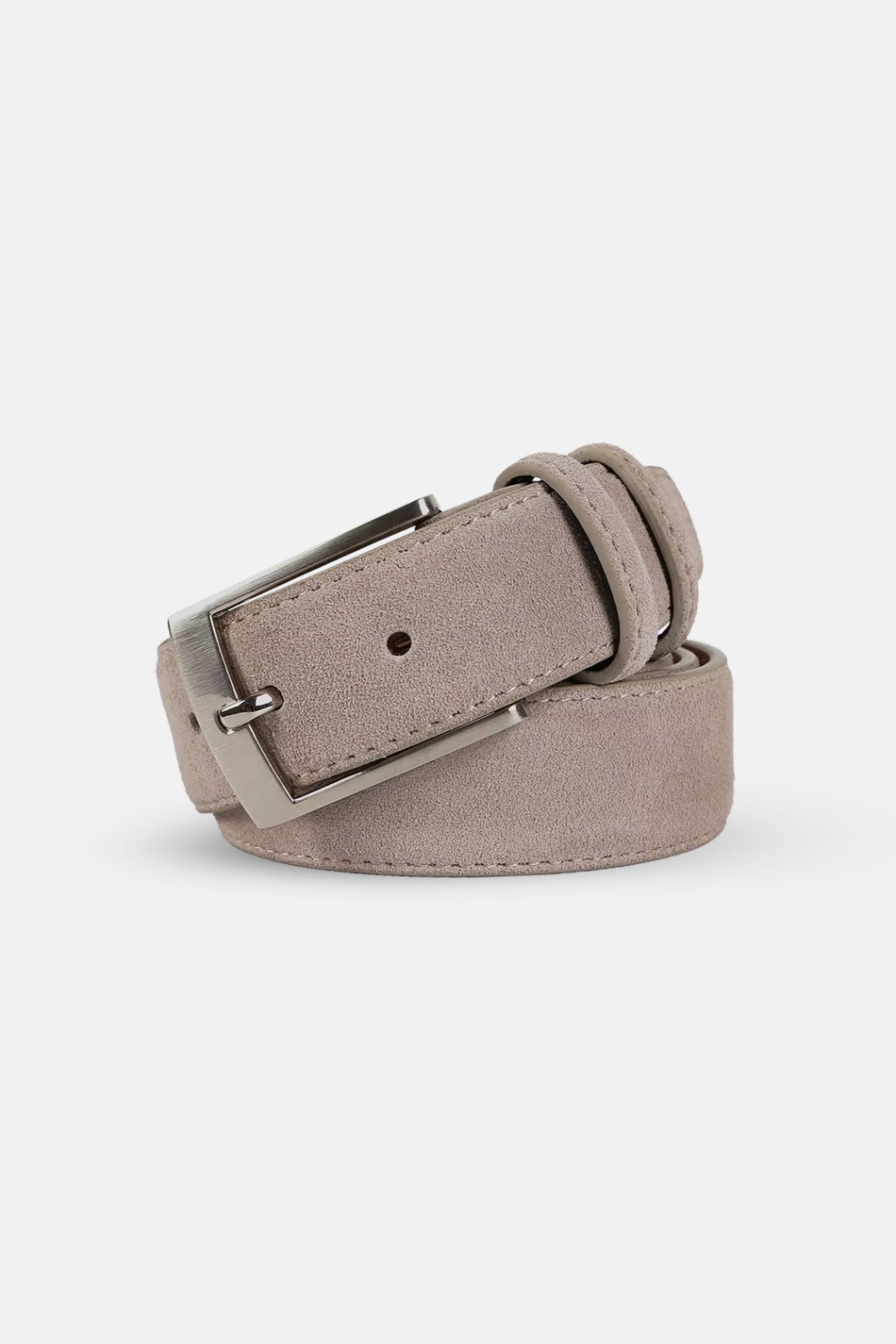 Suede riem taupe