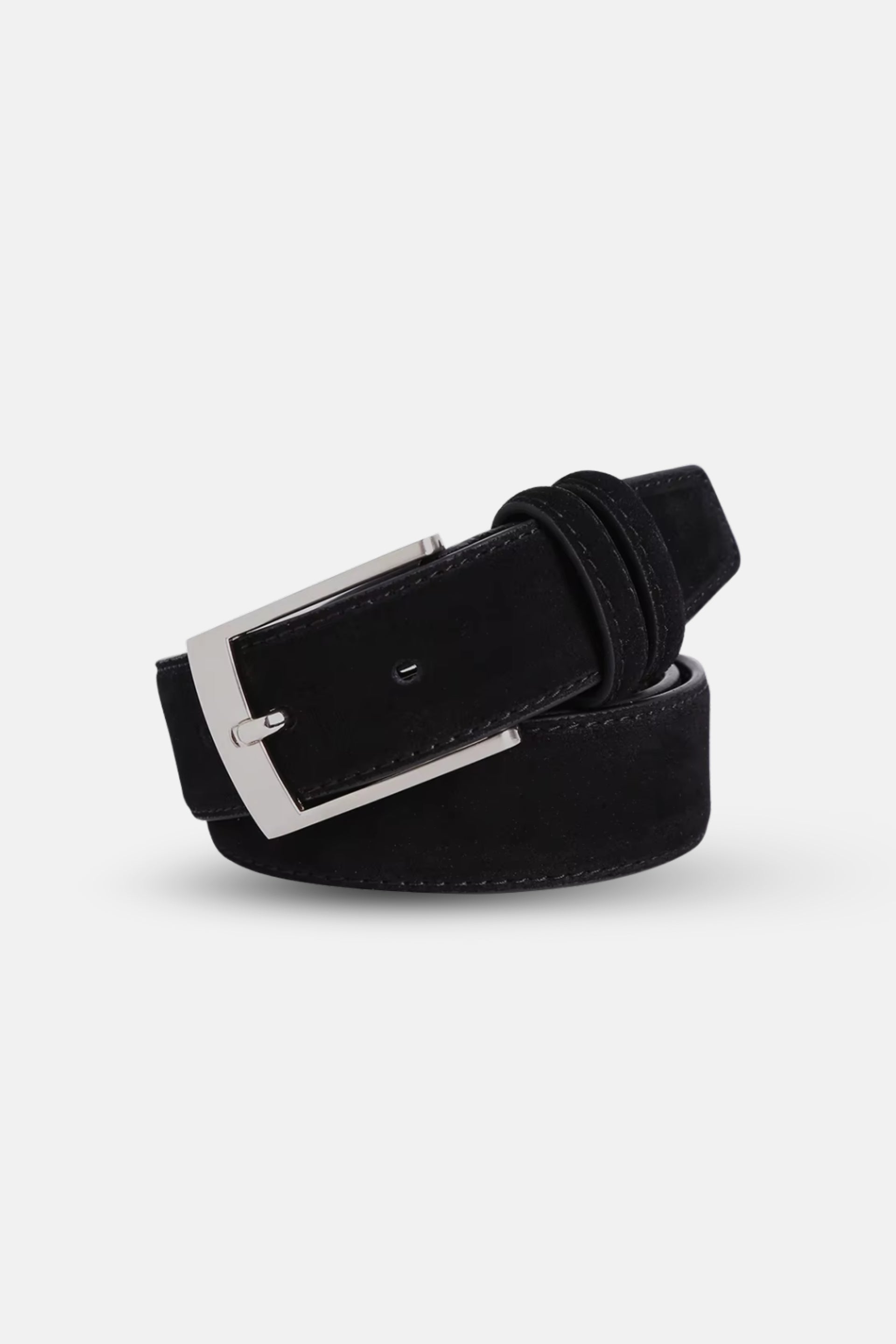 Suede riem zwart