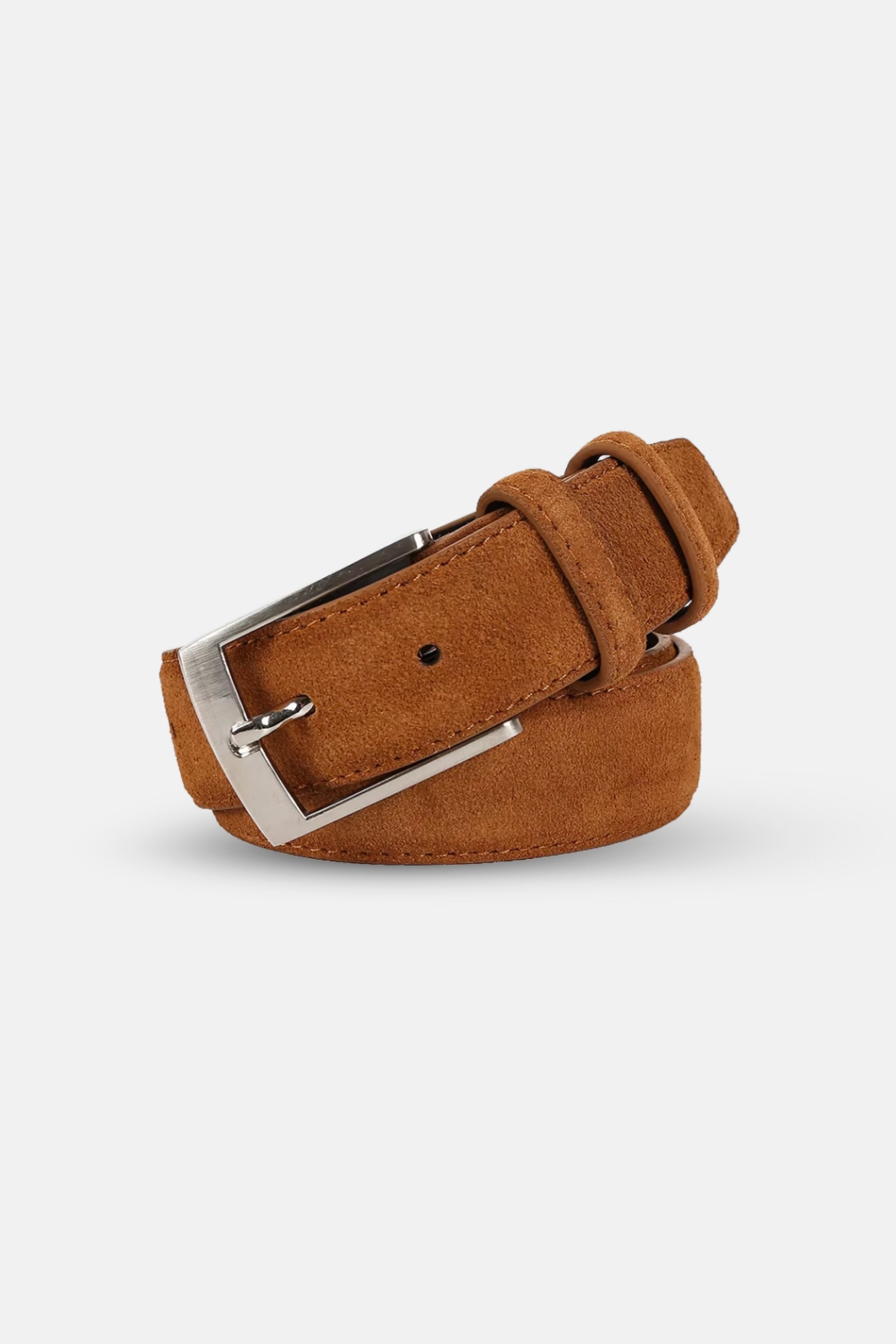 Suede riem caramel