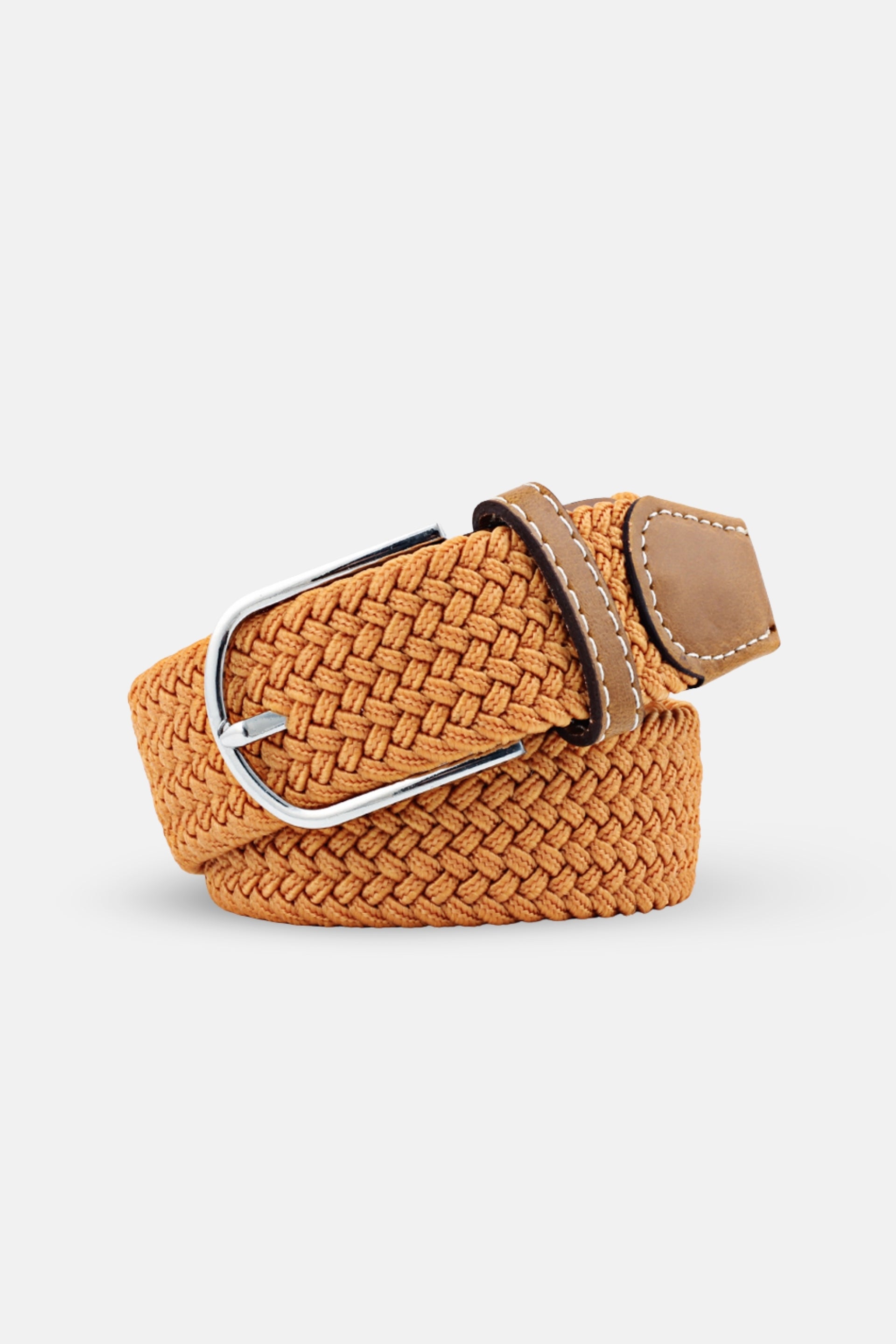 gevlochten riem caramel