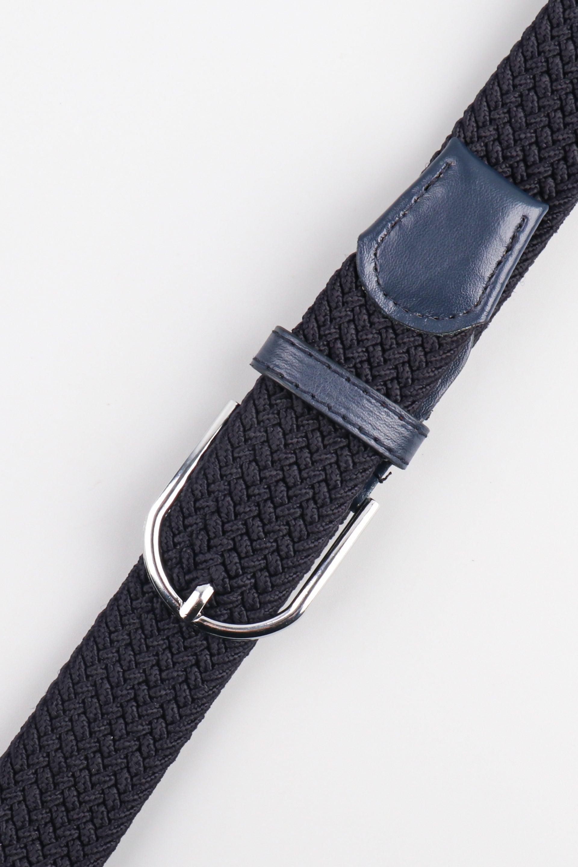 classic gevlochten riem donkerblauw