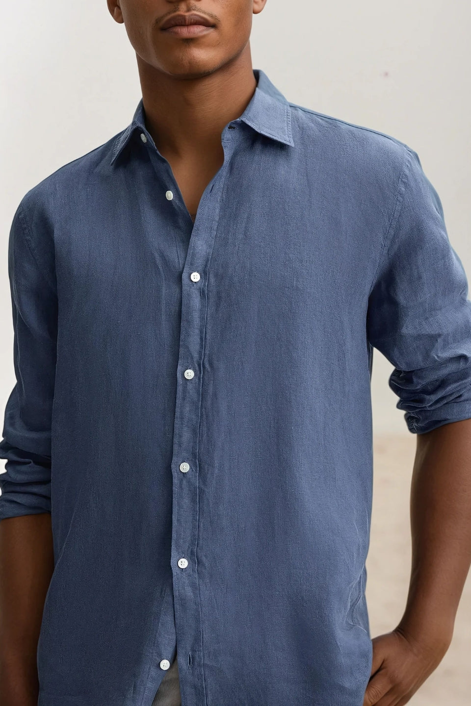 Linnen overhemd denim