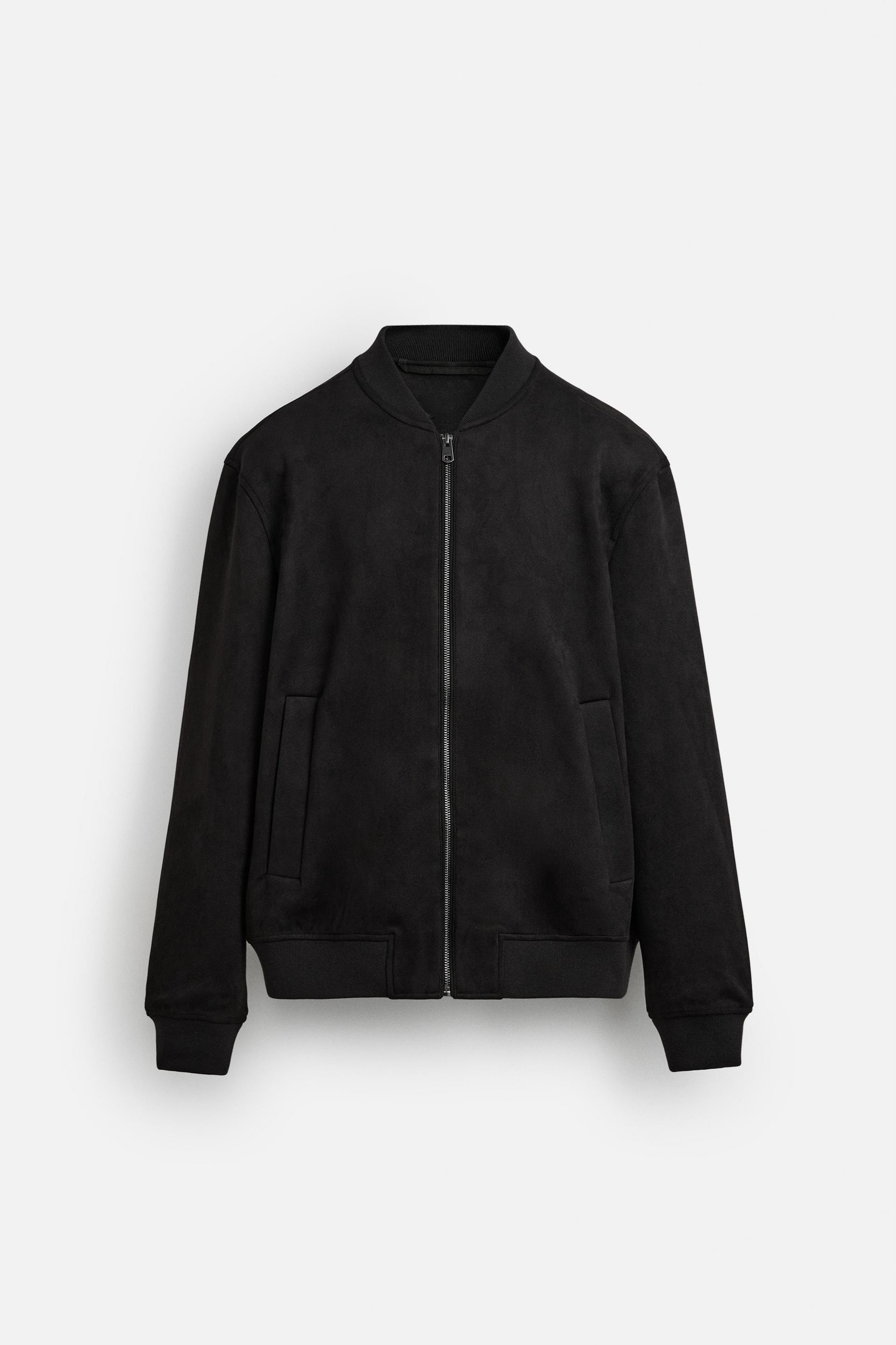 Luxe suede bomberjack zwart