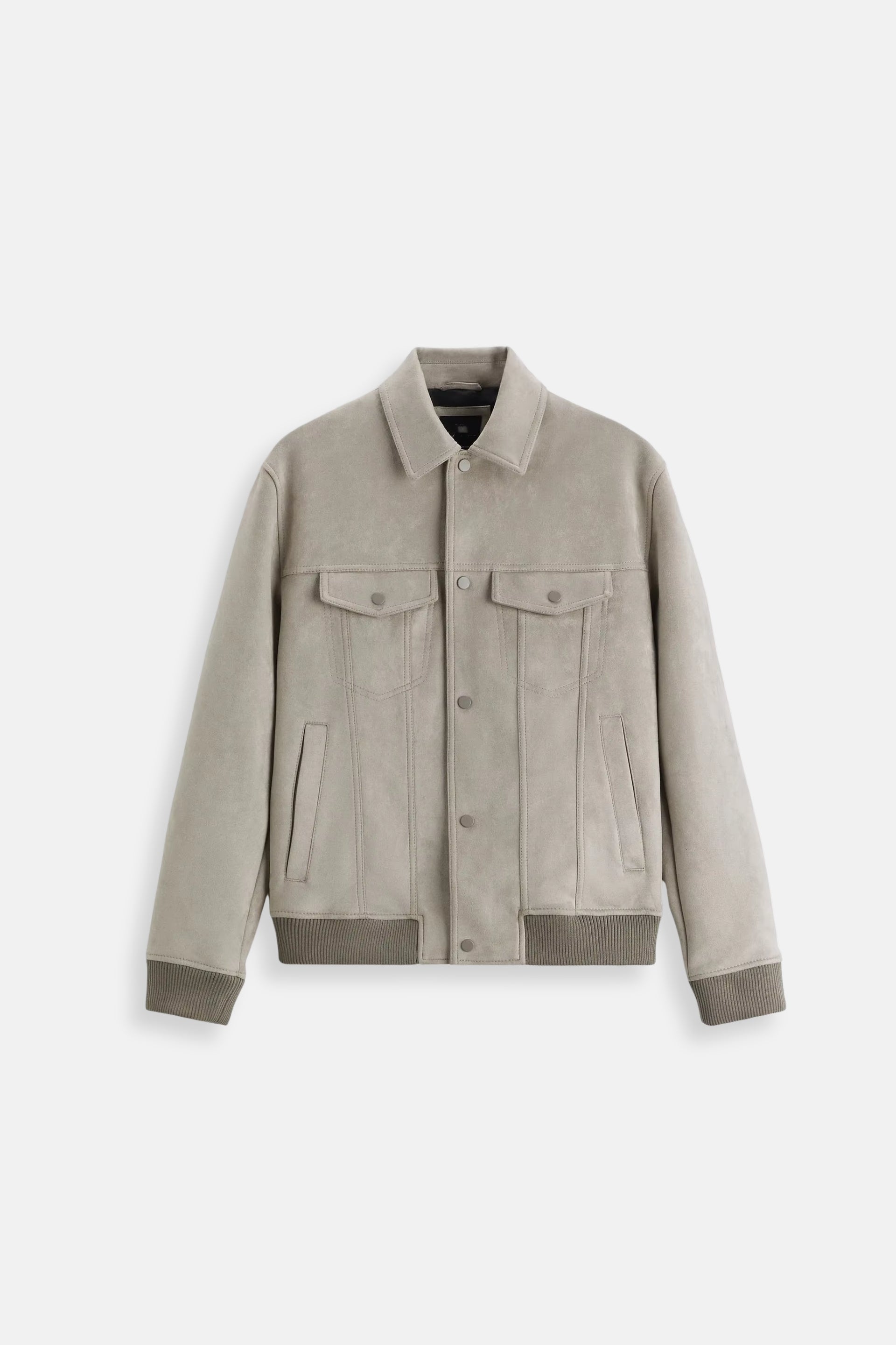 Luxe suede jack licht beige