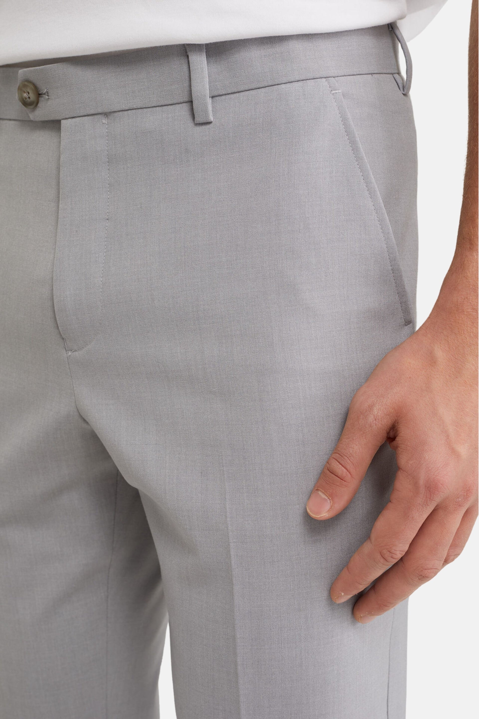 Business chino lichte structuur grijs