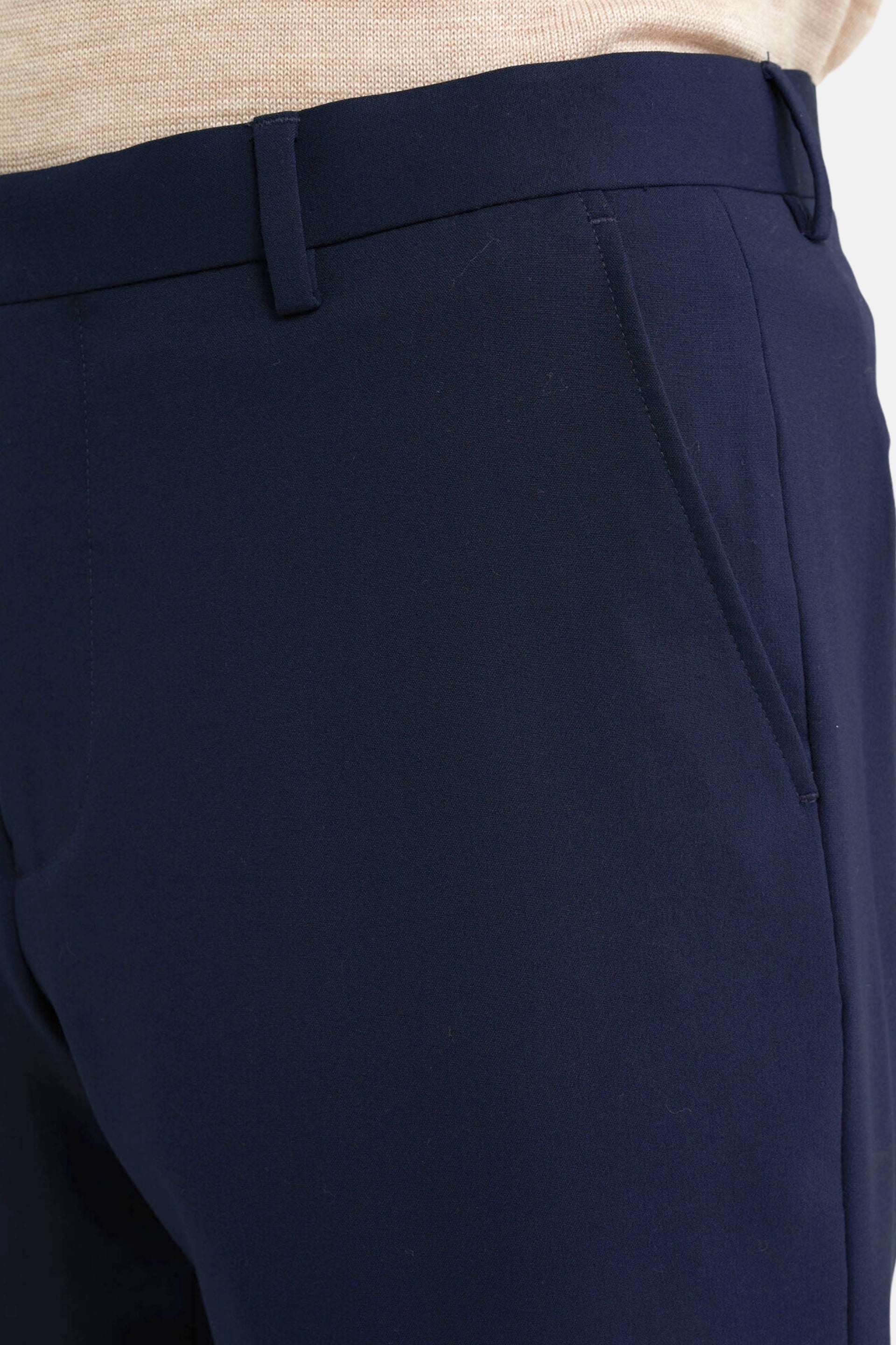 Business chino lichte structuur navy blauw