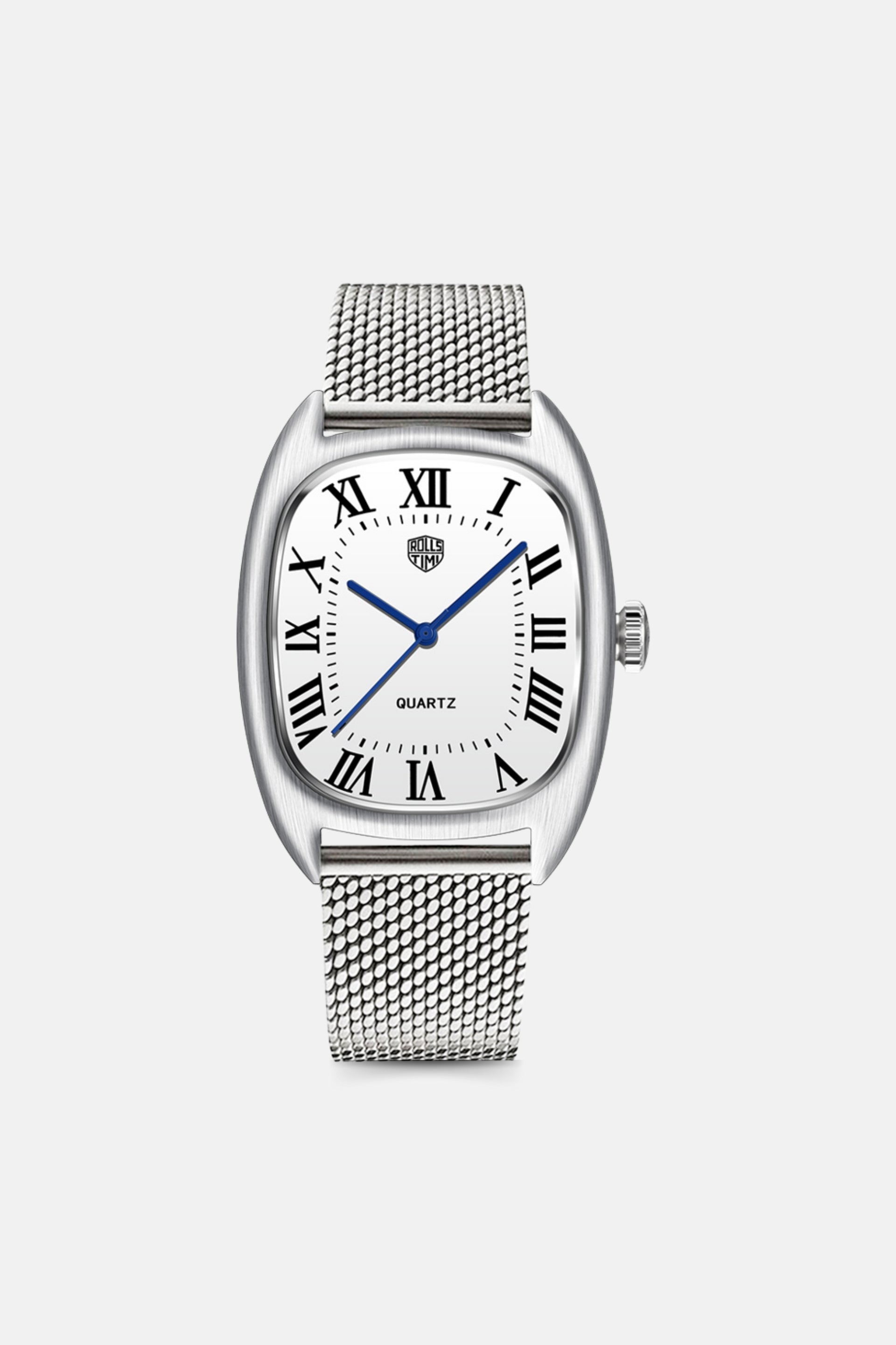Classic horloge vierkant zilver / wit