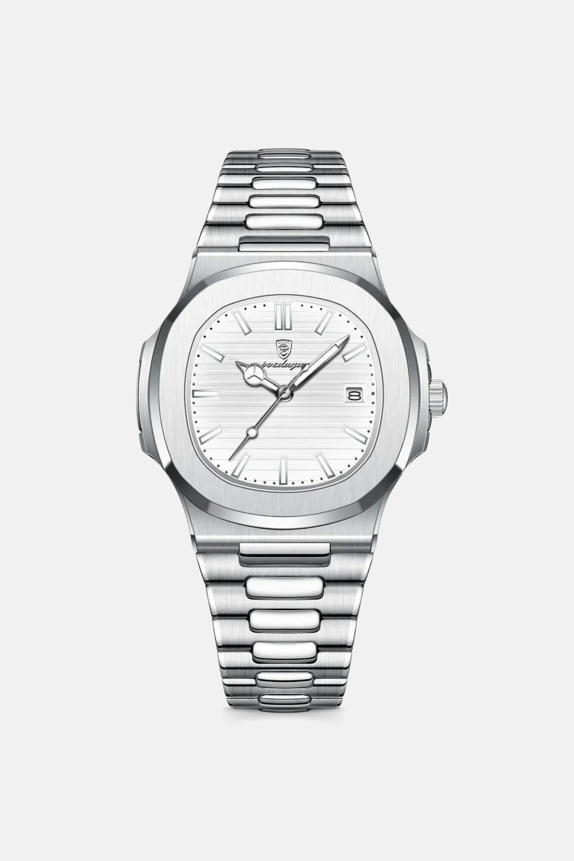Monaco horloge zilver wit