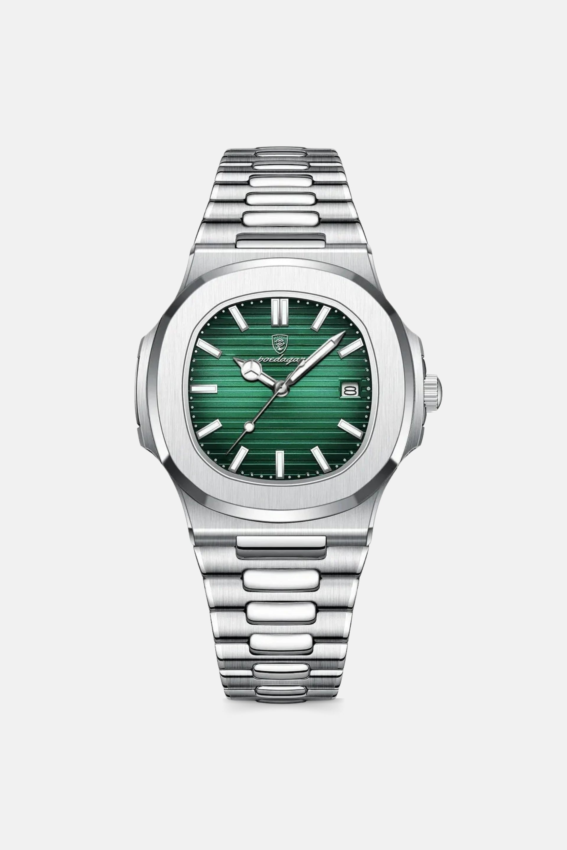 Monaco horloge zilver groen