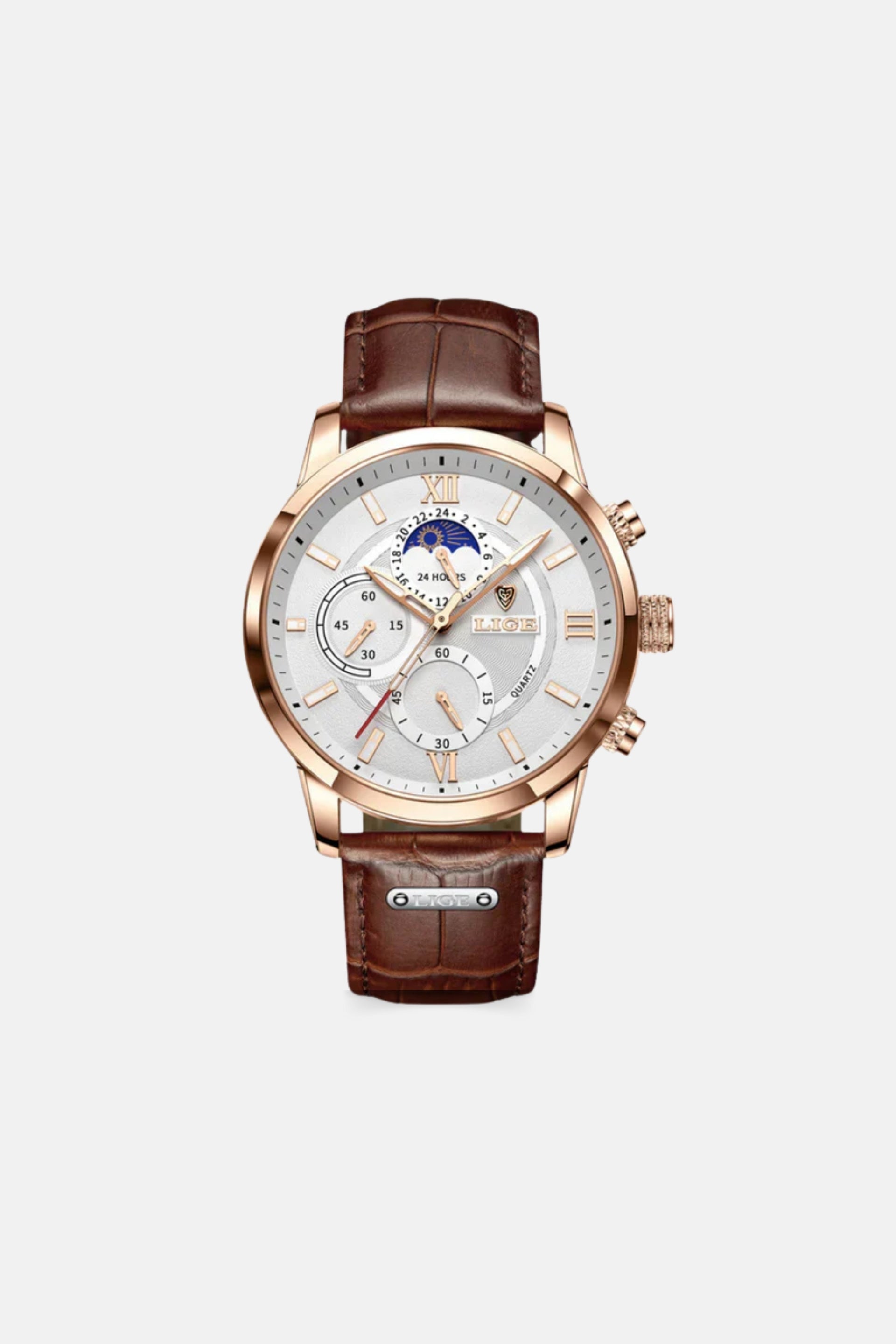 Retro leather goud wit
