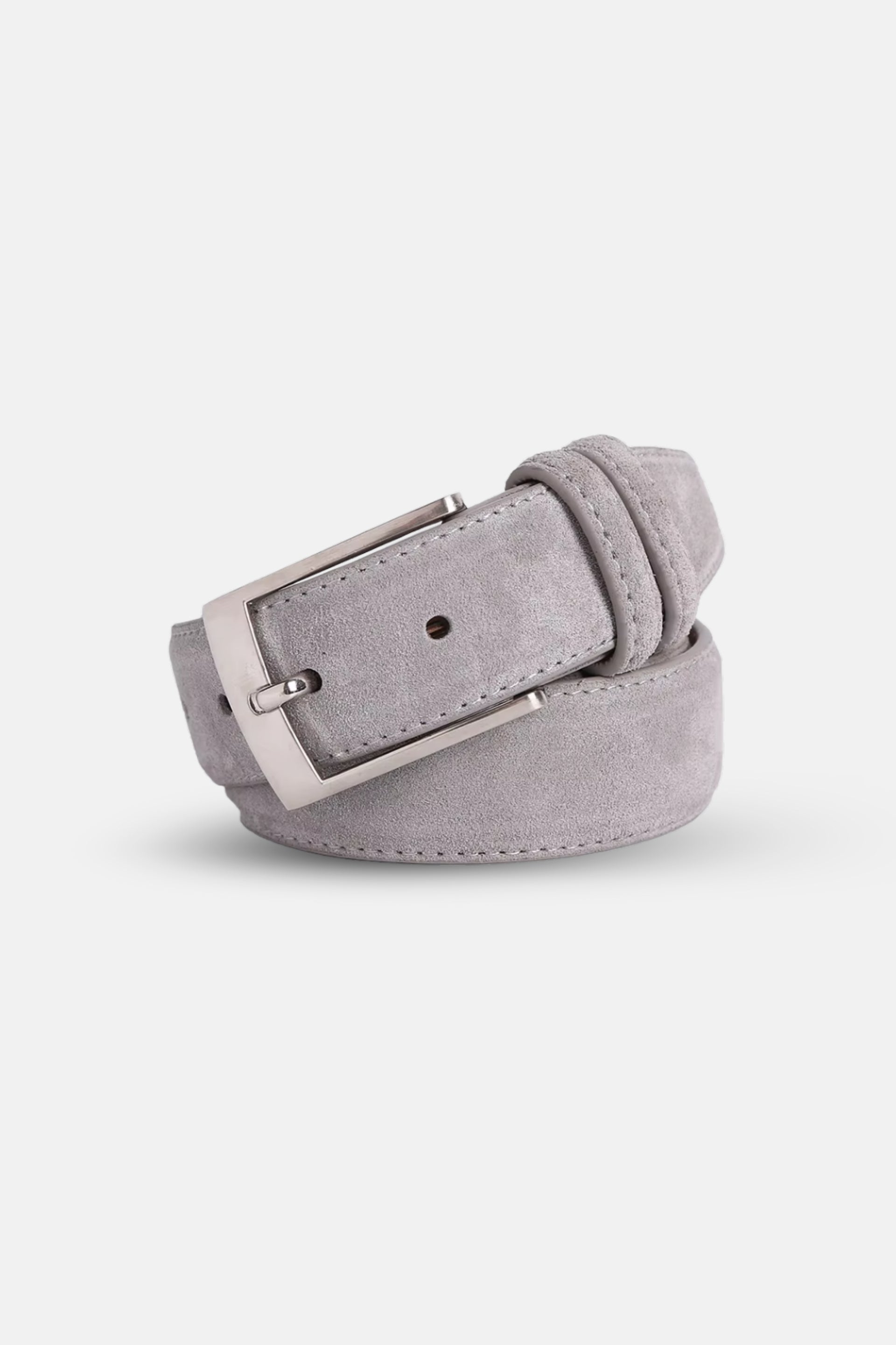 Suede riem grijs