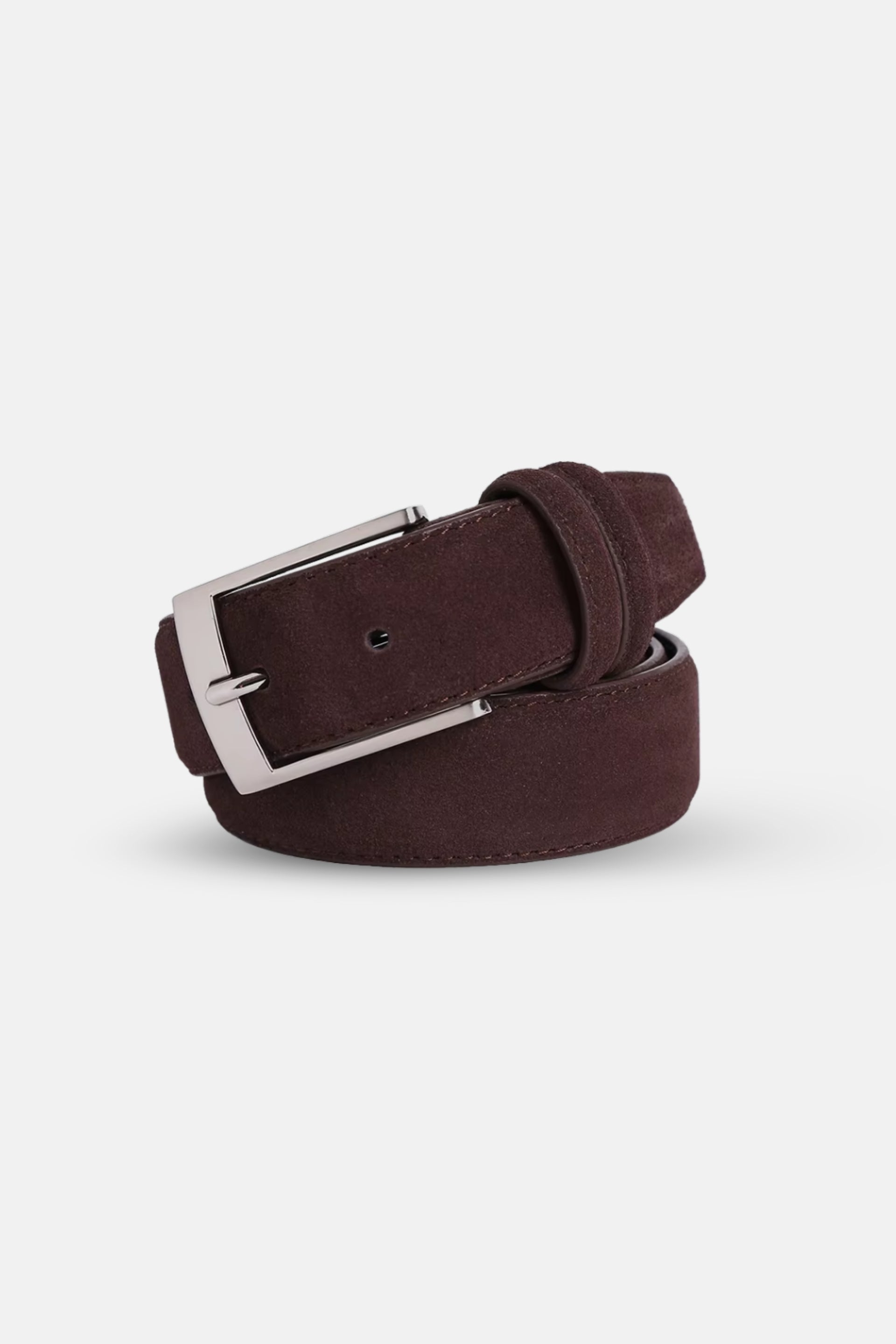 Suede riem bruin