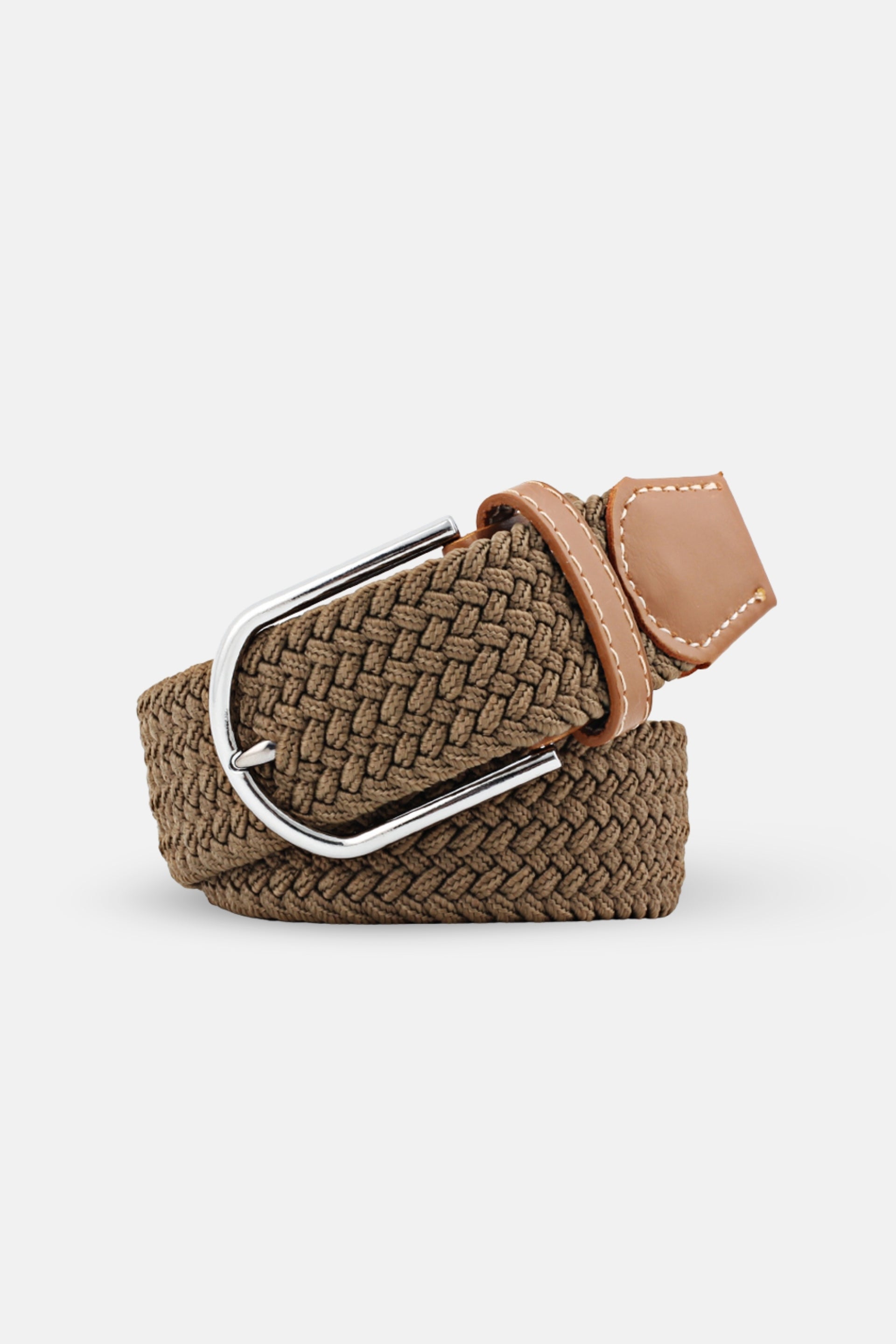 gevlochten riem bruin