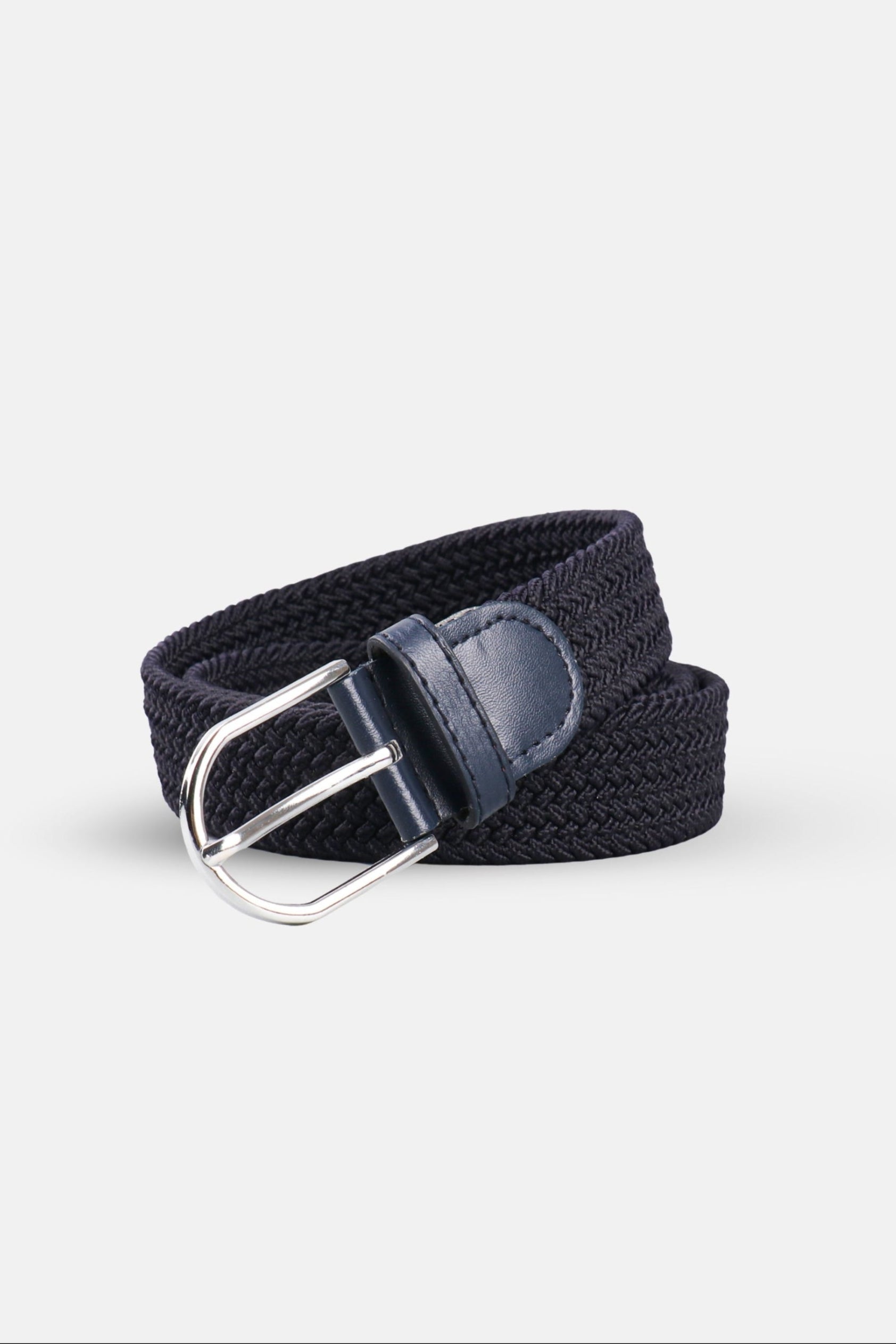 classic gevlochten riem donkerblauw