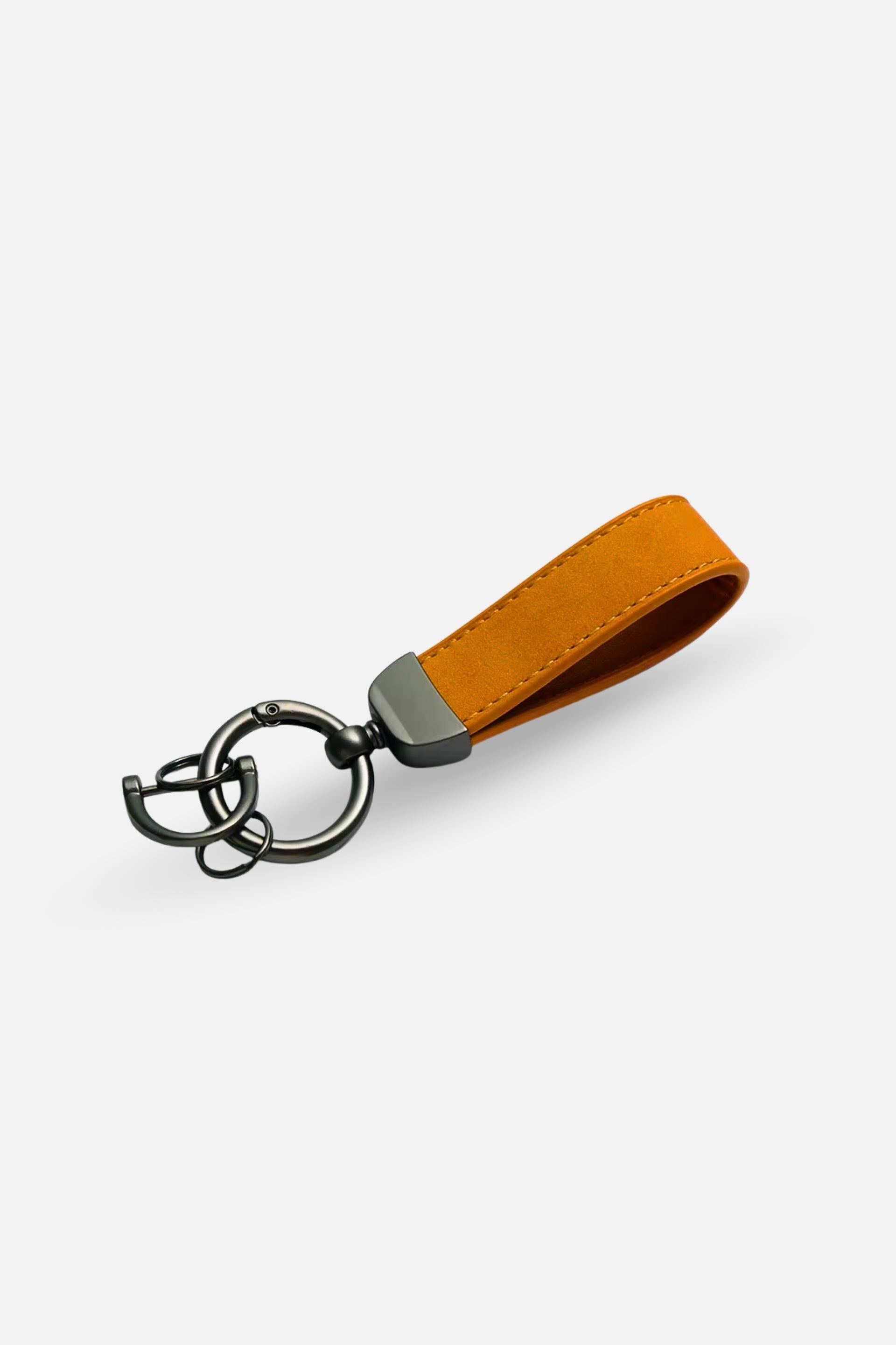 Leren sleutelhouder caramel